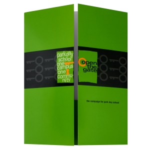 An example of a gatefold folder.