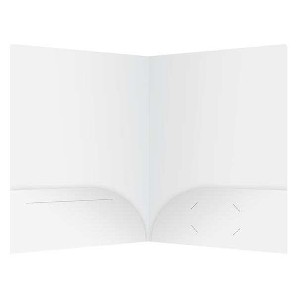 Folder Design White Gloss Presentation Folders for Avanti Fitness