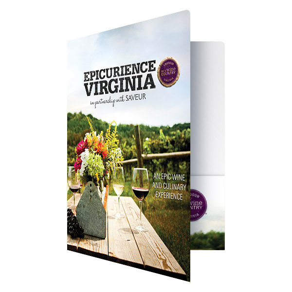 Wine Festival Folders for Epicuriance Virginia Folder Design