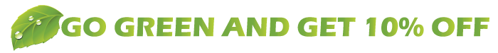 Go green with company folders and save 10% on your next order of presentation folders or binders