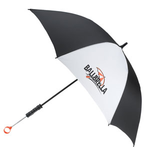 black ballbrella golf ball retrieving umbrella