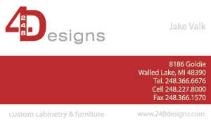 248Designs one sided business card design