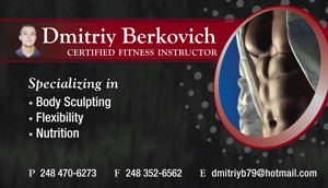 Front: Dmitriy Berkovich Business Card Design