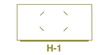H-1 Corner Style Business Card Slot