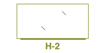 H-2 Corner Style Business Card Slot