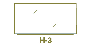 H-3 Corner Style Business Card Slot