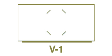 V-1 Corner Style Business Card Slot