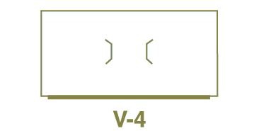 V-4 Corner Style Business Card Slot