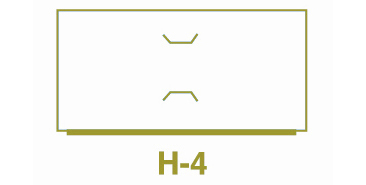 H-4 Corner Style Business Card Slot