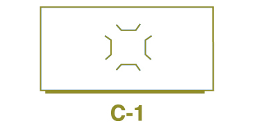 C-1 Corner Style Business Card Slot