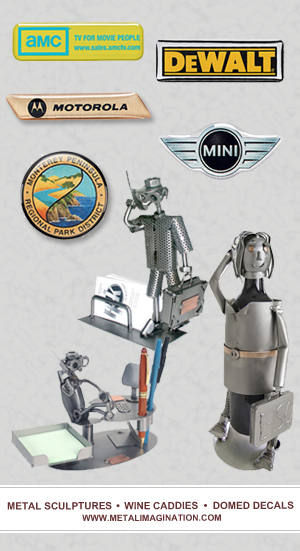 H & K Sculptures and Wine Caddies corporate gifts