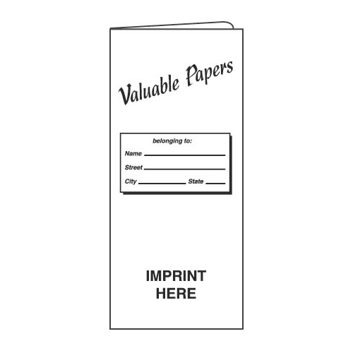 Valuable Papers 2 Document Folder Customizable Folders