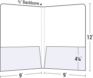 08-02 Two Pocket Folder with 1/2" Backbone