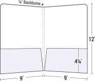 08-11 Two Pocket Folder with 1/4" Backbone