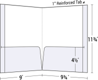 29-75 Reinforced File Tab Folder with Two Pockets
