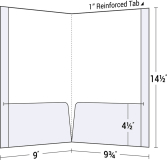 29-83 Reinforced Legal Size File Tab Folder with Two Pockets