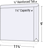 35-13 9" x 11 3/4" Expansion File Folder Reinforced Top Tab