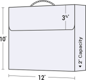 37-01 2" Capacity Horizontal Tote with Handle