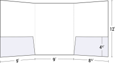 38-05 Three Panel Tri-Fold Folder with Two Outer Pockets