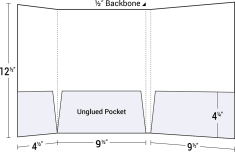 38-32 Two and a Right Half Pocket Panel Tri-Fold Folder
