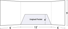 38-51 Three Panel Tri-Fold Folder with Off-Center Pocket