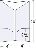 45-01 4 x 9 1/4 4-Pocket Small Presentation Folder