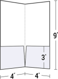48-01 4x9 Vertical Presentation Folder with Two Pockets