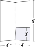 48-04 4x9 Vertical Presentation Folder with Right Pocket