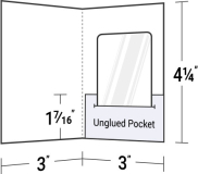 48-06 Hotel Key Folder with One Unglued Pocket