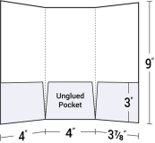 48-31 4x9 Three Pocket Panel Tri-Fold Folder