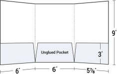 68-31 6x9 Tri-Fold Folder with Three Panel Pockets