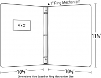 99-09 3-Ring Paper Binder with Diecut Window (No Pockets)