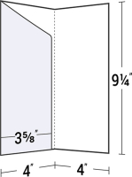 4" x 9 1/4" One Pocket Folder