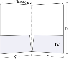 Two Pocket Folder with 1/4" Backbone