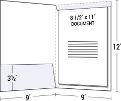 Pocket Folder with Fold Down Tab