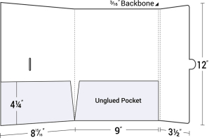 Two Pocket Folder with Right Tuck Tab Flap