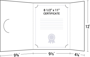 Fold-Up Closure Notch Certificate Cover