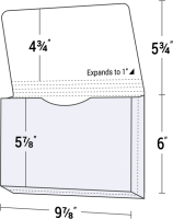 6" x 9 7/8" Expansion Portfolio with Flap and 1" Sealed Expansion Gusset