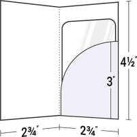 Hotel Key Folder with 3" Curved Pocket Folder