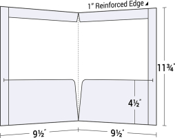 Reinforced Top/Side Edge Presentation Folder