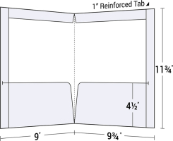 Reinforced Top/Side File Tab Folder with Two Pockets