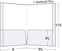Reinforced File Tab Folder with Two Pockets