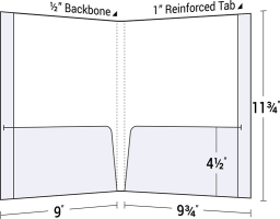 Reinforced File Tab Folder with 1/2" Backbone