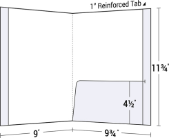 Reinforced File Tab Folder with Right Pocket