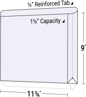 9" x 11 3/4" Expansion File Folder Reinforced Top Tab