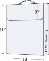 1 1/2" Capacity Vertical Tote with Handle
