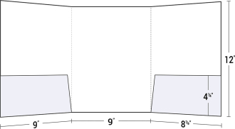 Three Panel Tri-Fold Folder with Two Outer Pockets