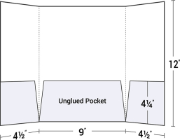 Gatefold Presentation Folder with Three Pockets