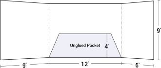 Three Panel Tri-Fold Folder with Off-Center Pocket
