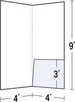 4x9 Vertical Presentation Folder with Right Pocket